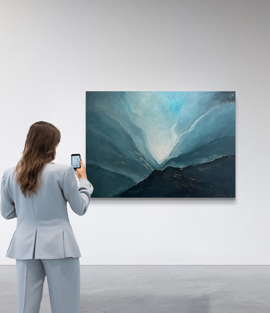 "Bortenfor blåne" 70x100 cm