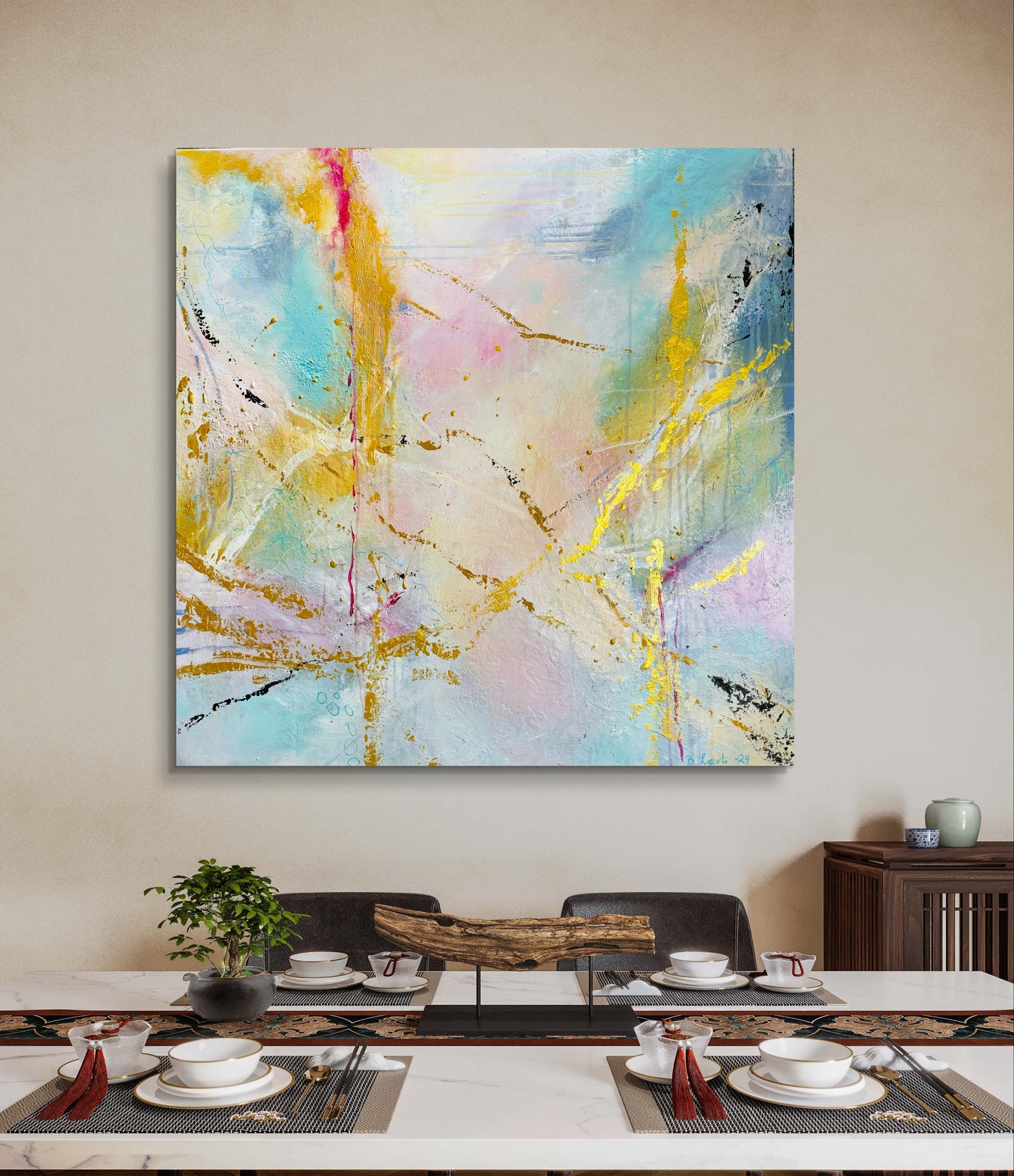 "Dagdrømmer" 80x80 cm