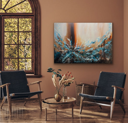 "Golden Traces" 70x100 cm