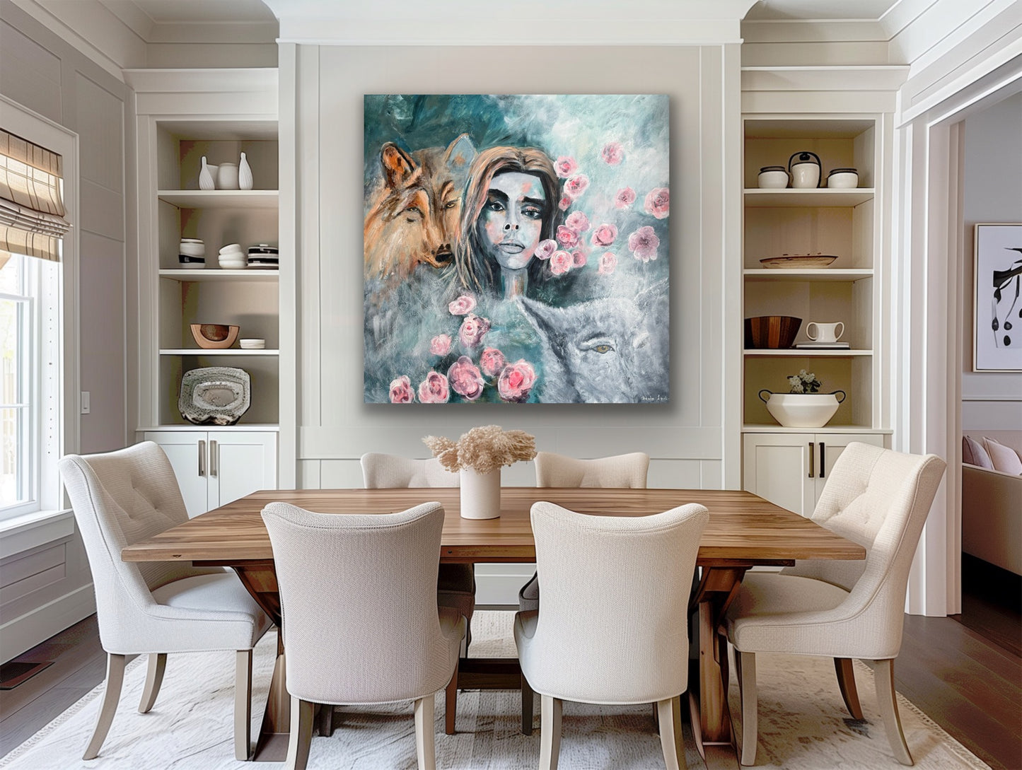 "Wolf Woman" 100x100 cm