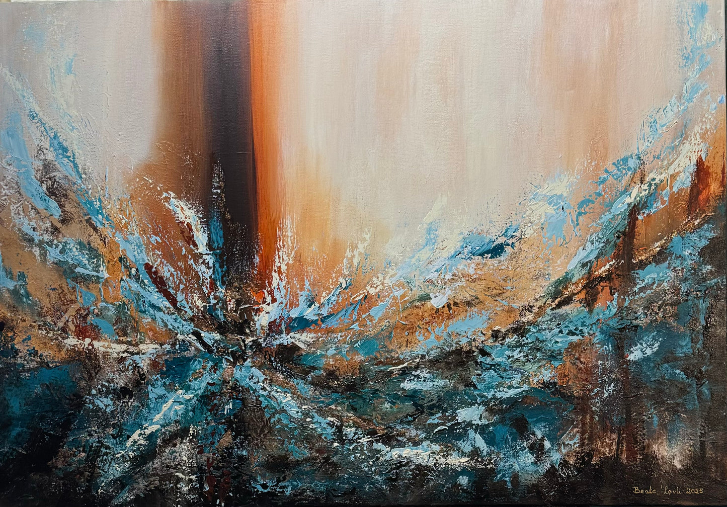 "Golden Traces" 70x100 cm