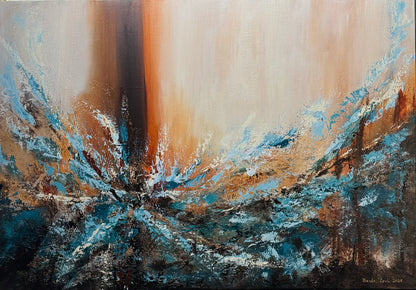 "Golden Traces" 70x100 cm