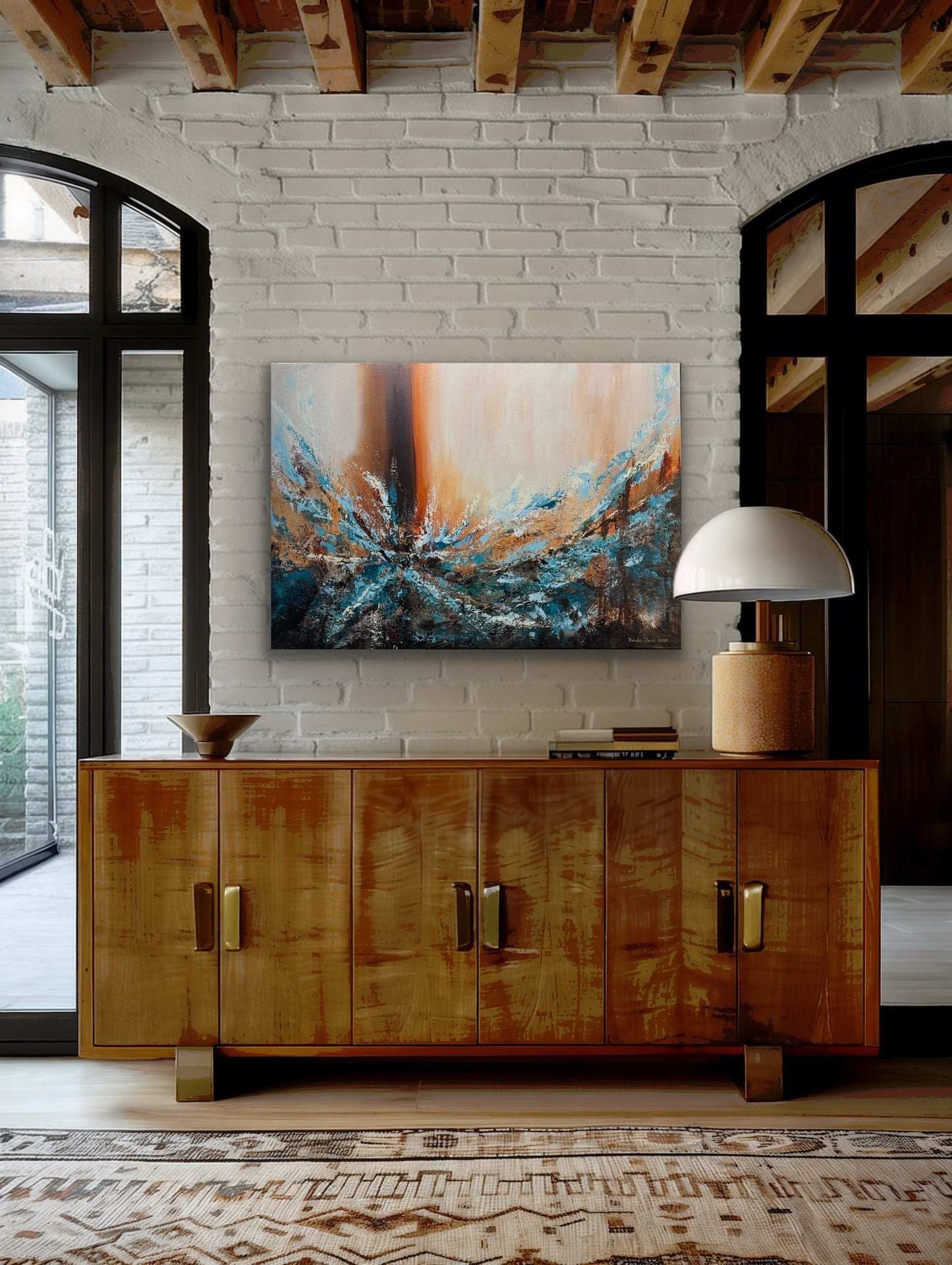 "Golden Traces" 70x100 cm