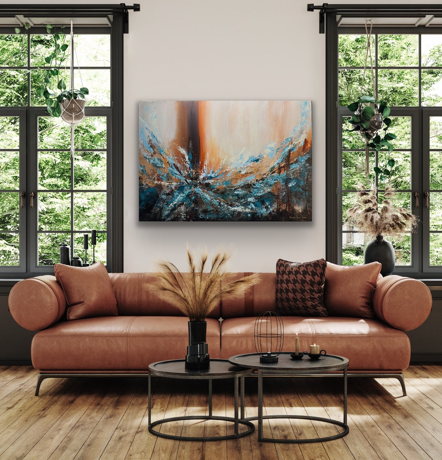 "Golden Traces" 70x100 cm