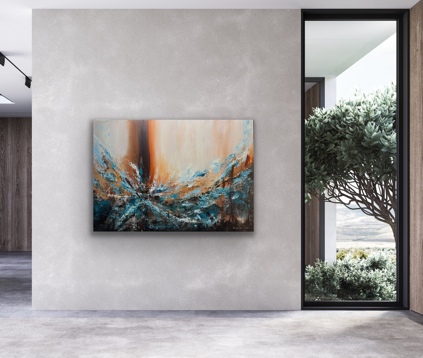 "Golden Traces" 70x100 cm