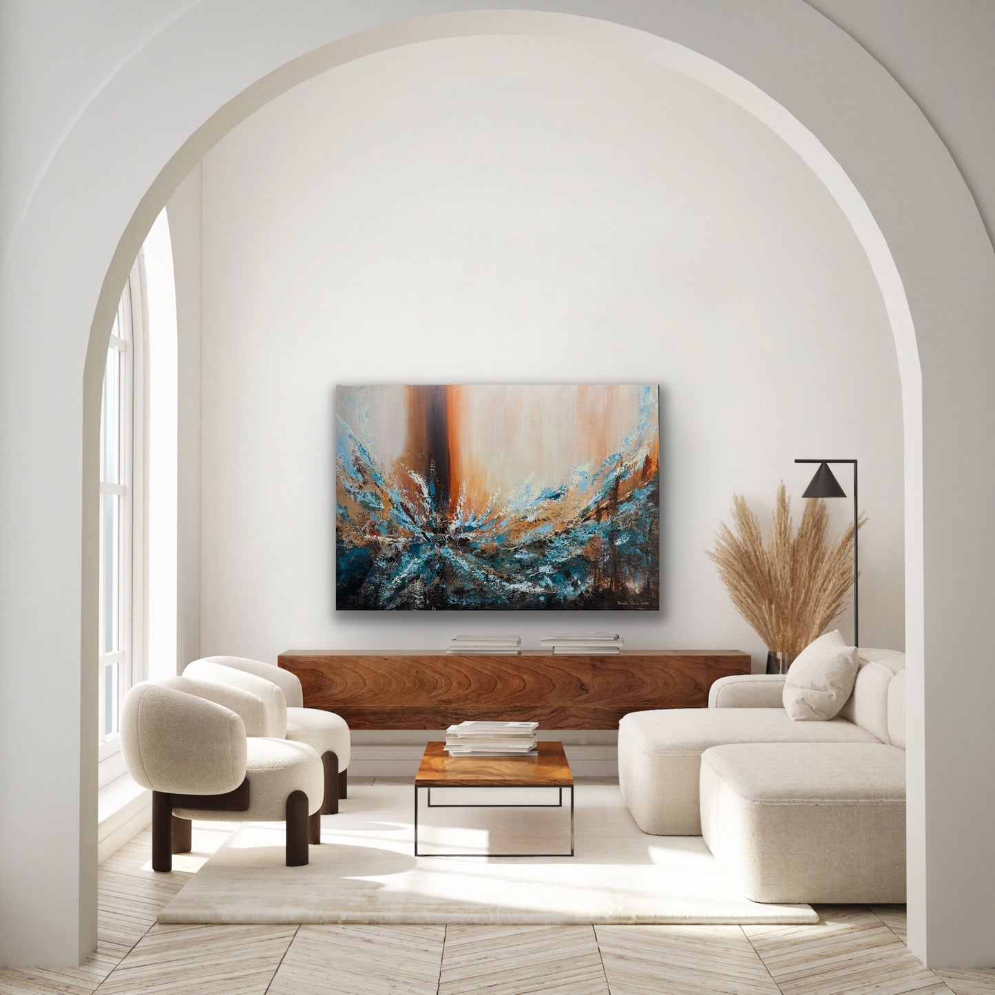 "Golden Traces" 70x100 cm