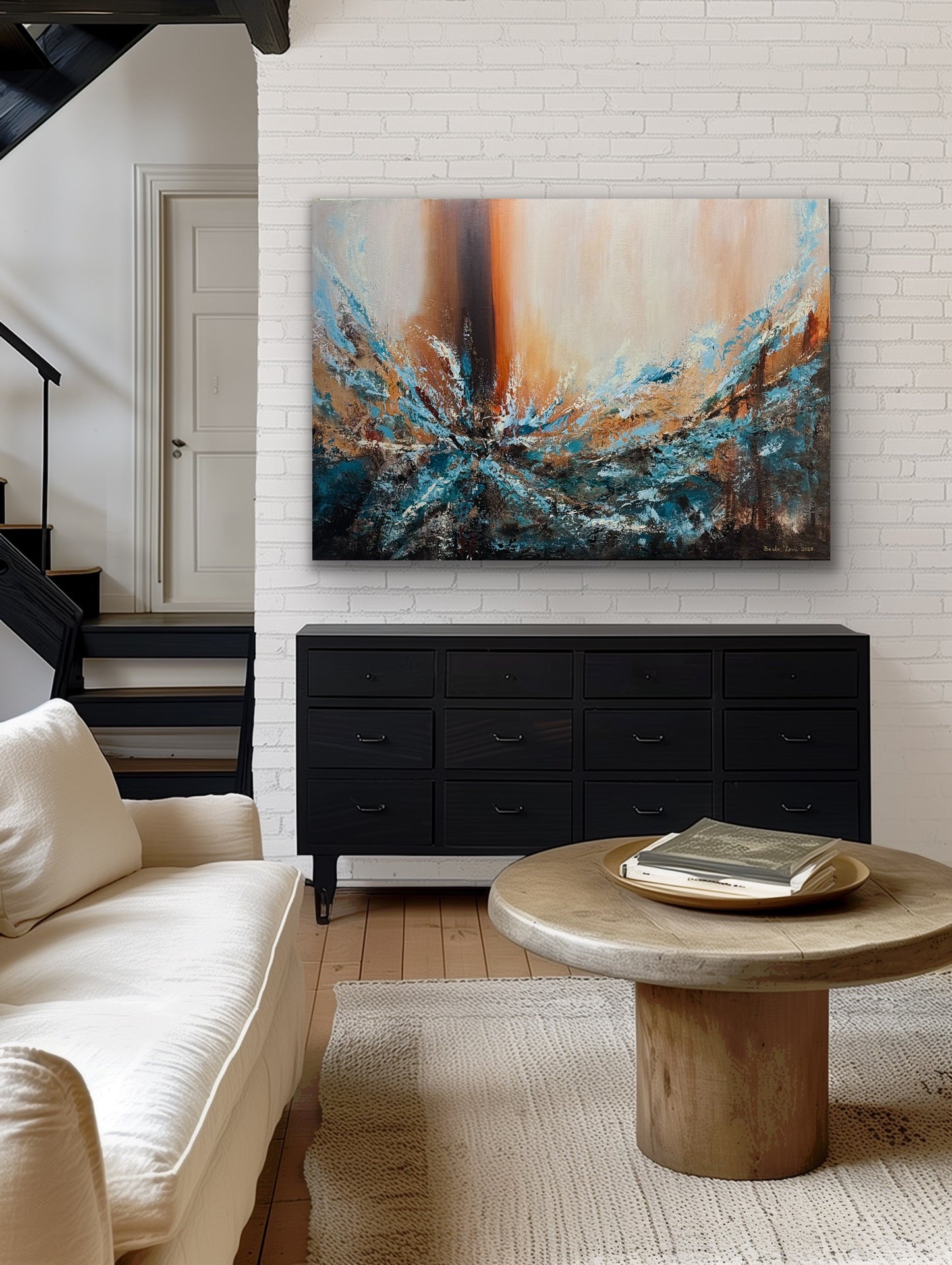 "Golden Traces" 70x100 cm