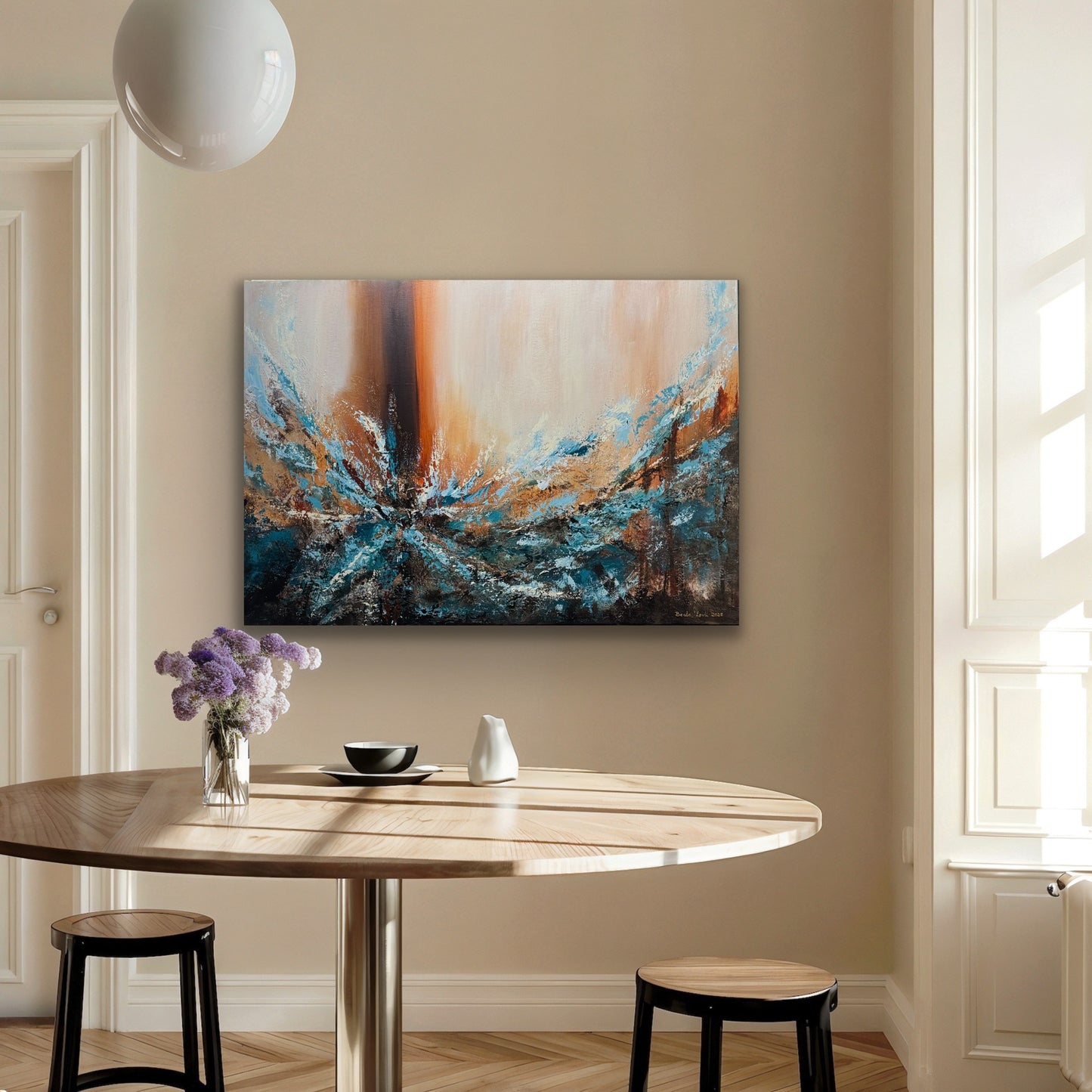 "Golden Traces" 70x100 cm
