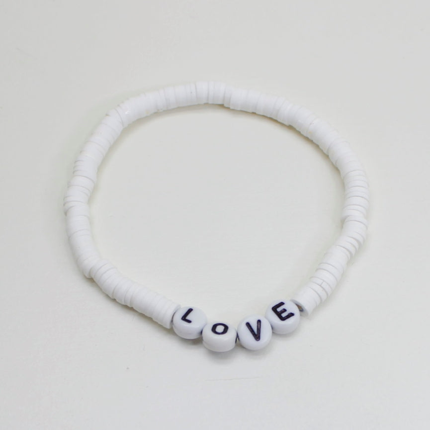 "Love" Armbånd - Hvitt