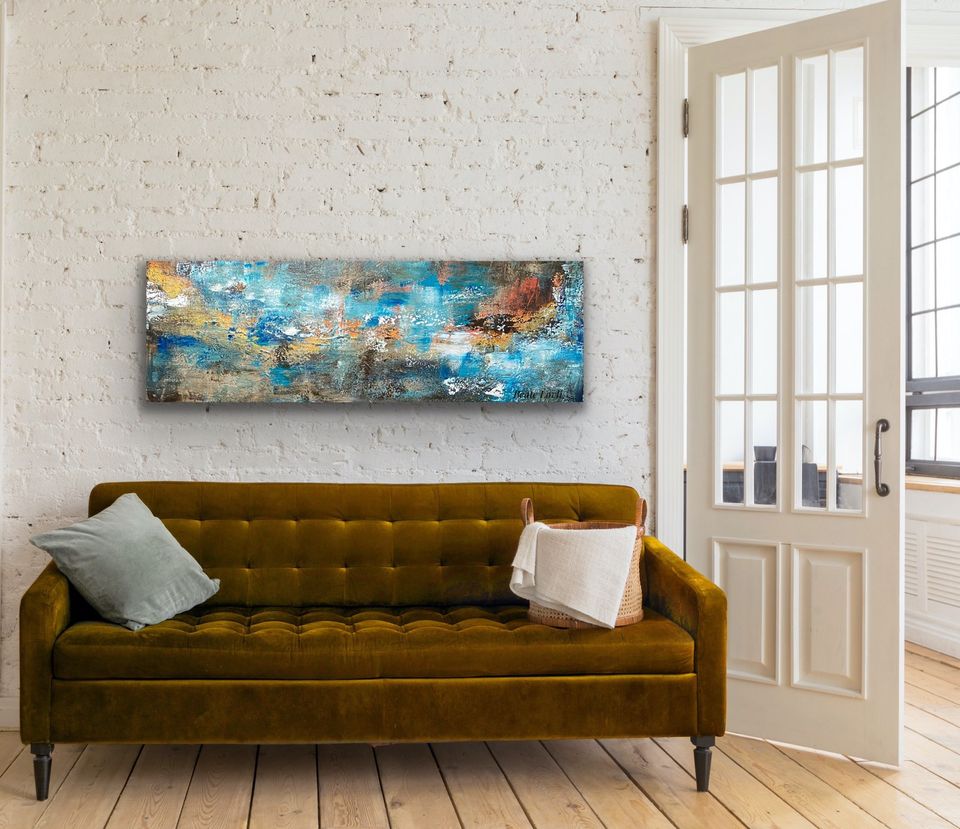 "Ved vannet" 40x120 cm